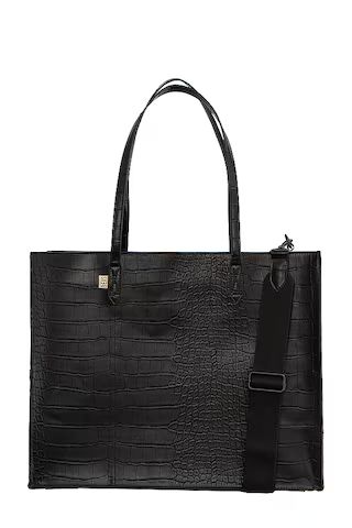 BEIS The Large Work Tote in Black Croc from Revolve.com | Revolve Clothing (Global)