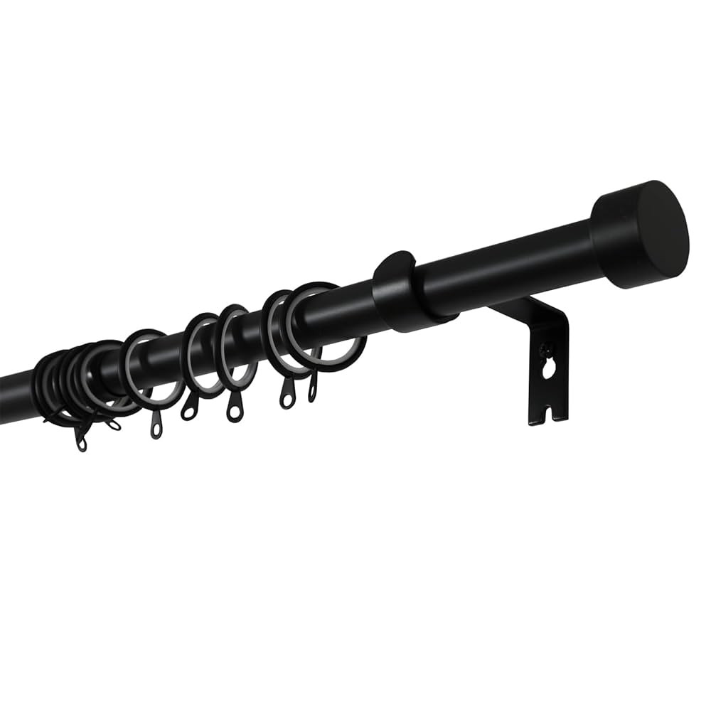 TWOPAGES Adjustable Curtain Rod, Heavy Duty Curtain Rod Set with Brackets and Rings, 1 Inch Diame... | Amazon (US)