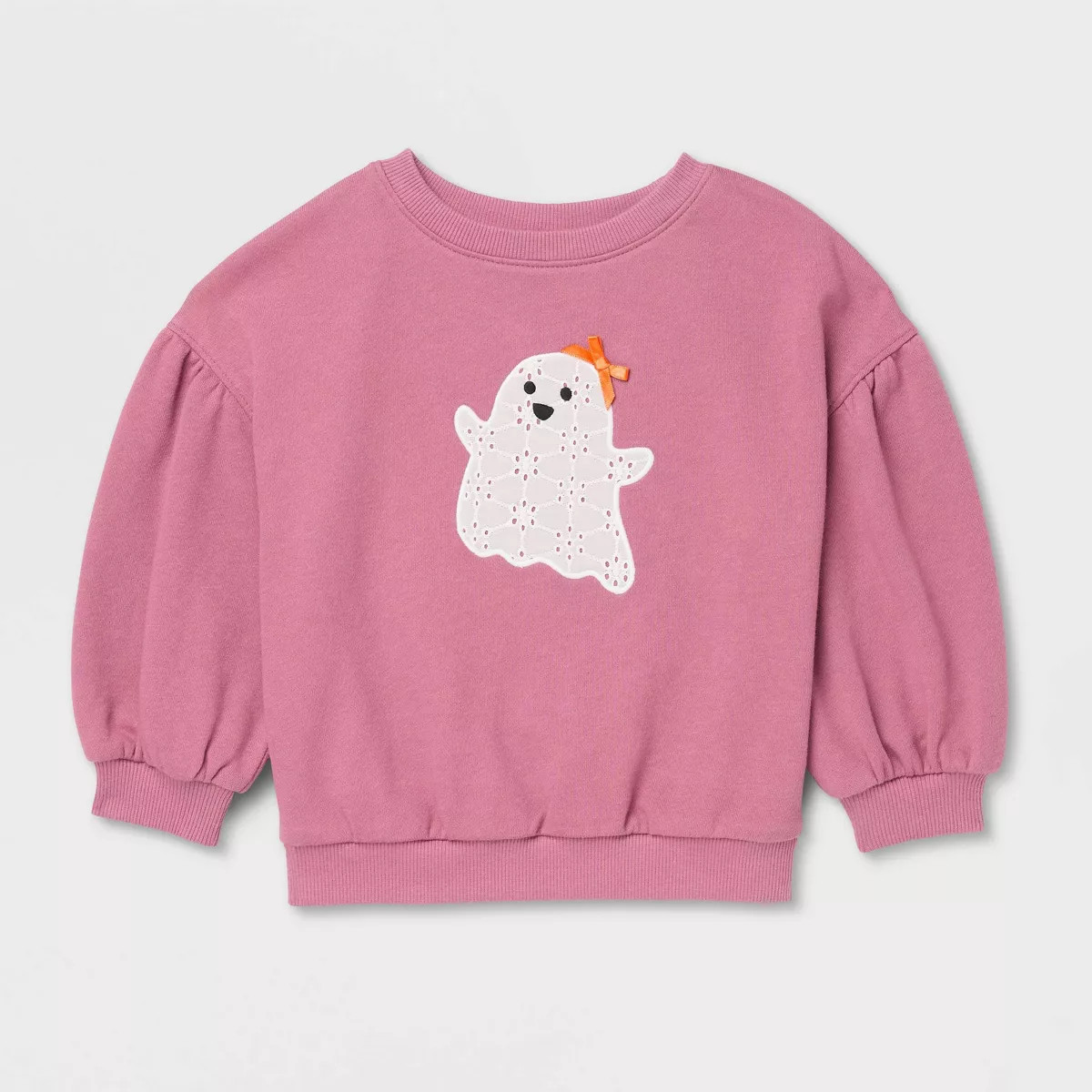 Toddler Girls' Halloween Ghost French Terry Sweatshirt - Cat & Jack™ Mauve 4T | Target
