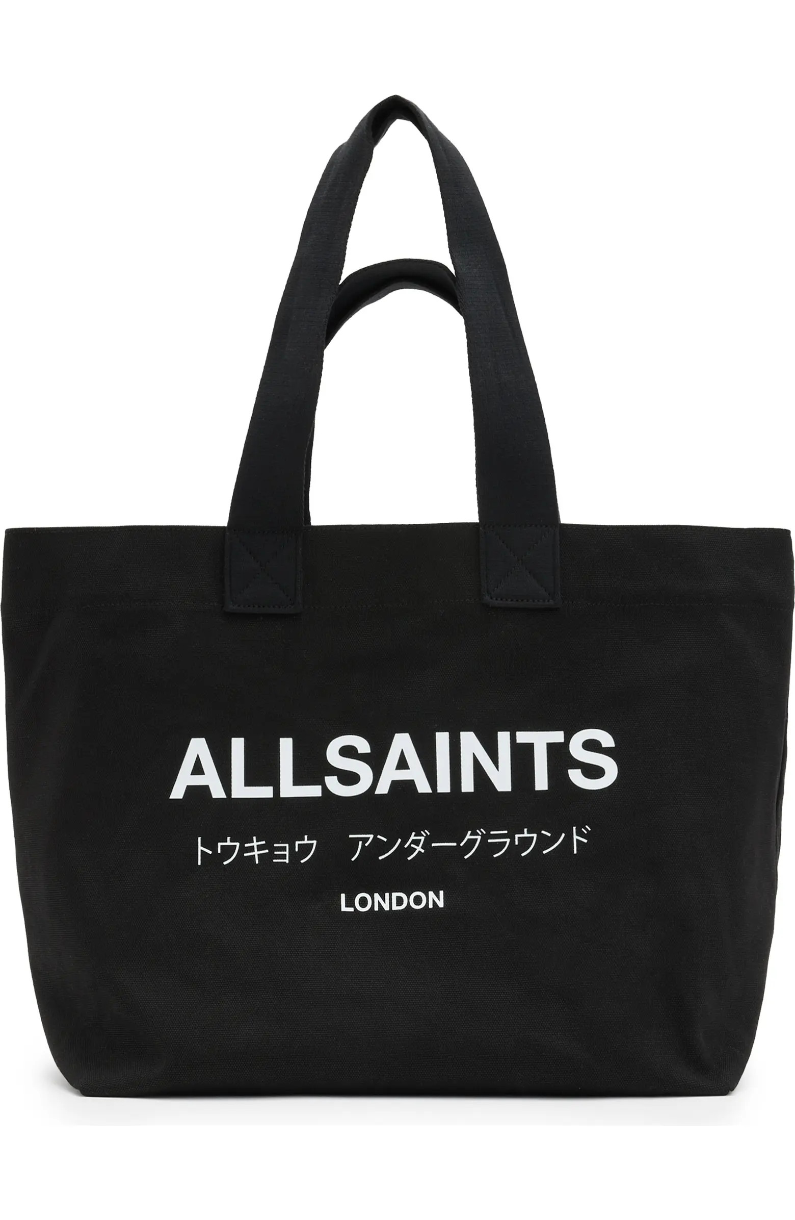 AllSaints Ali Logo Cotton Canvas East/West Tote | Nordstromrack | Nordstrom Rack