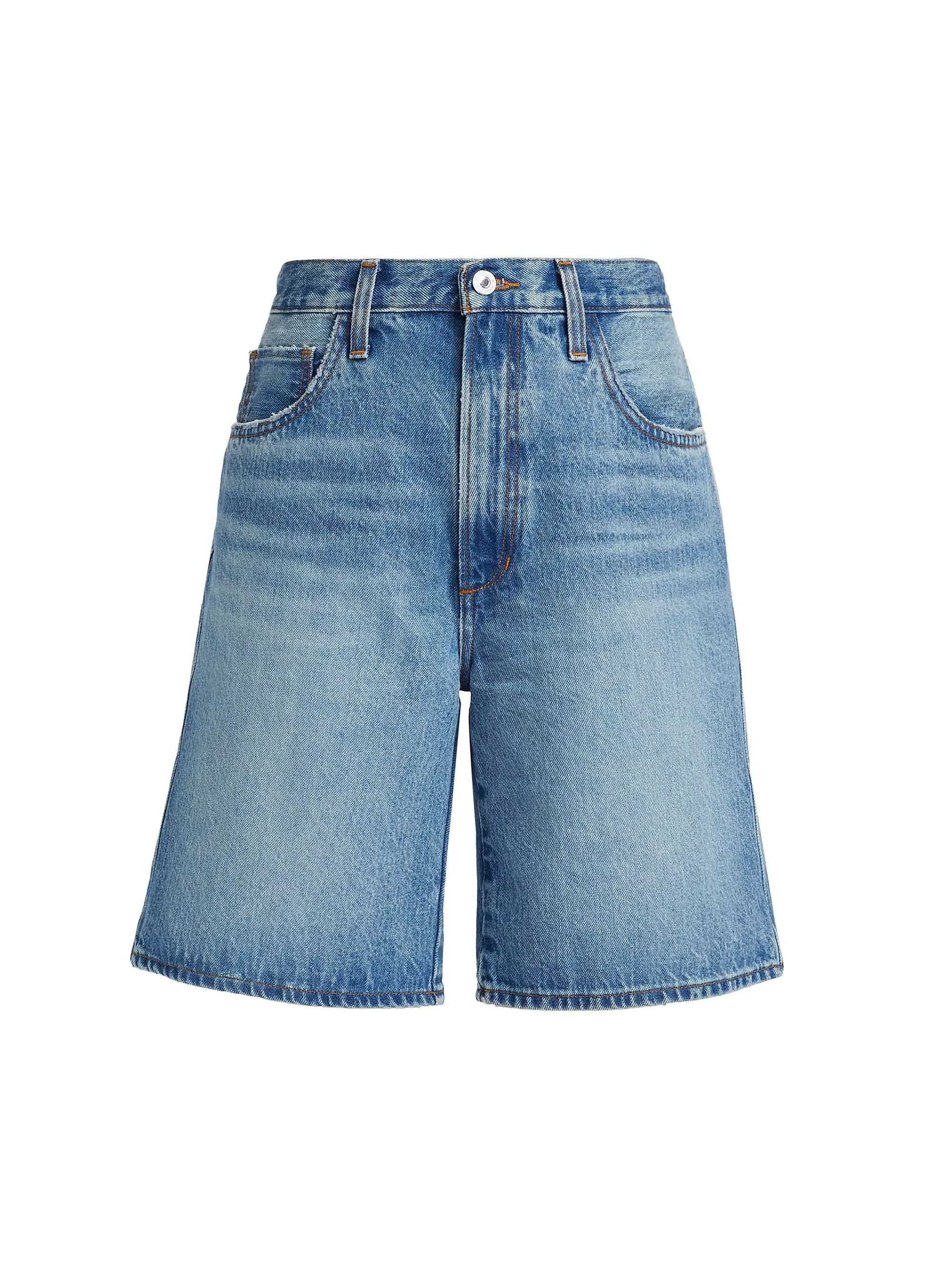 Favorite Daughter The Tommy Denim Low-Rise Bermuda Shorts | Saks Fifth Avenue | Saks Fifth Avenue