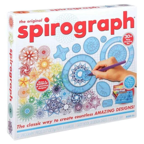 Original Spirograph Craft Kit, Markers, Precision Wheels, Rings, Paper | Walmart (US)