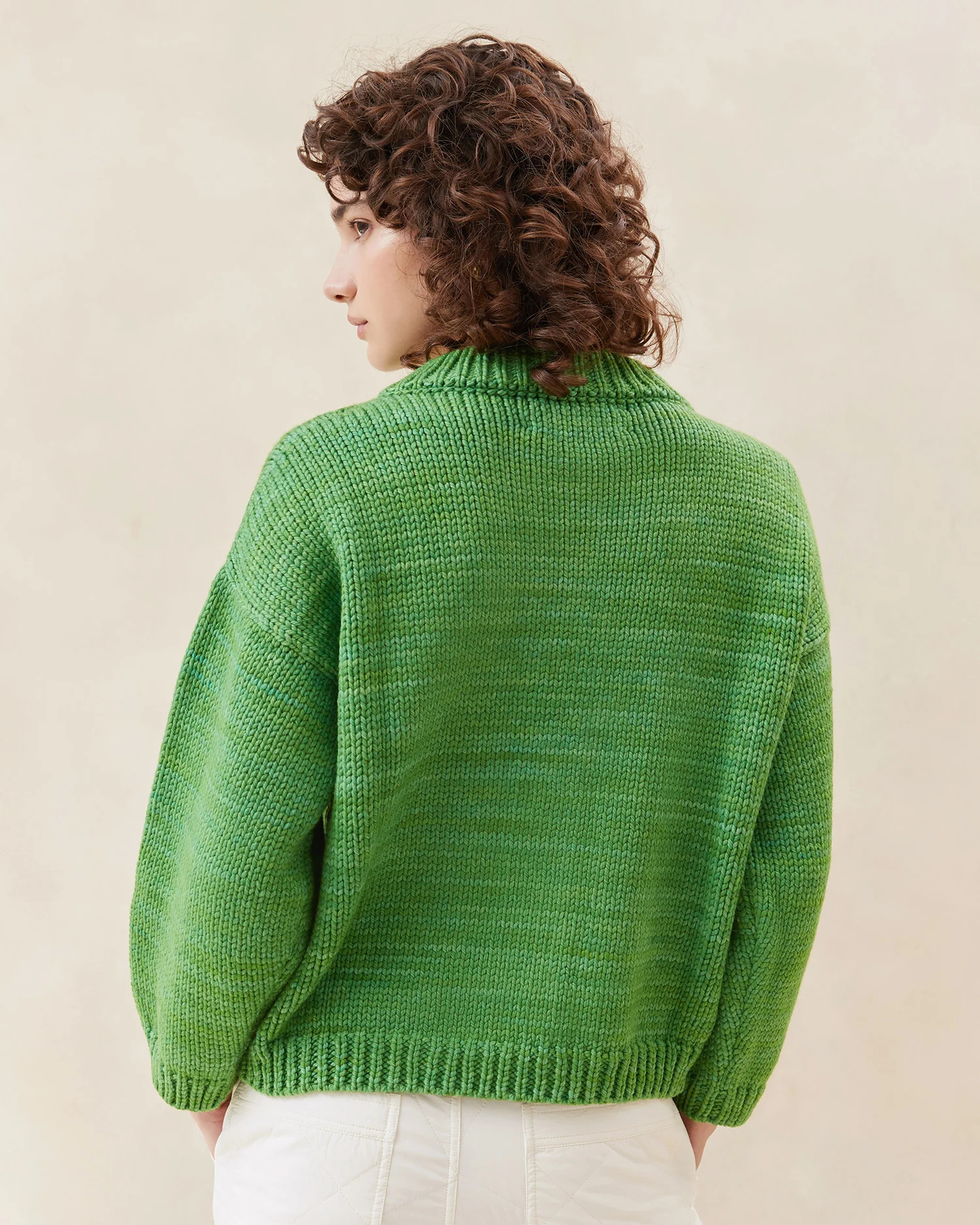 Maddie Sapphire Mock Neck Cardigan | Loeffler Randall