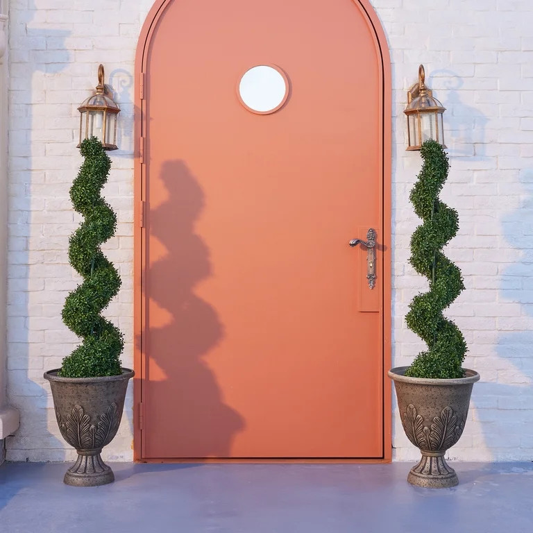 DR.Planzen  4FT Artificial Boxwood Spiral Topiary Tree \u2013 900 Leaves Faux Boxwood Plant, UV R... | Walmart (US)