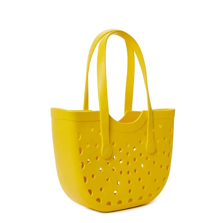 Time and Tru Women’s Molded Tote Bag Yellow Quartz - Walmart.com | Walmart (US)