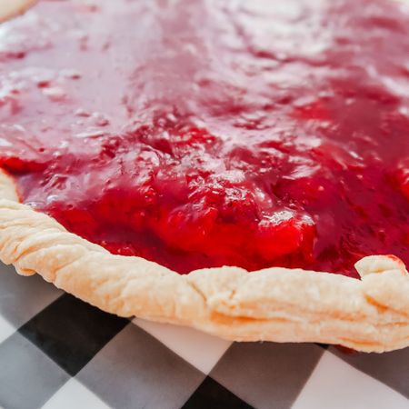 A simple strawberry pie 🍓🥧 

Ingredients: 
* 1 baked 9-inch pie shell (2 1/4 cups of flour, 1 tsp salt, 2 sticks cold butter-cubed, ~8-10 tbsp cold water) 
* 1 quart fresh Louisiana strawberries (2 cups smashed & 2 cups sliced) 
* 1 cup white sugar
* 3 tablespoons cornstarch

Directions: 
1. Mash ~2 cups strawberries berries and combine them with the sugar in a medium saucepan. 
2. Place saucepan over medium heat and bring to a boil, stirring frequently.
3. Next, add the cornstarch and the water in a small bowl and whisk/stir until. Gradually stir the cornstarch mixture into boiling strawberry mixture. 
4. Reduce heat and simmer until thick, about 10 minutes, and stirring occasionally.
5.Place ~2 cups of sliced strawberries in baked pie shell.
6. Pour the strawberry mixture over the strawberries in the pie shell. 
7. Chill the strawberry pie for at least 2 hours.
8. Cut and serve!
9. Add some whipped topping if you want! 

#nationalpiday #louisianastrawberrypie #strawberrypie #strawberrypicking #louisianalife #louisianaliving