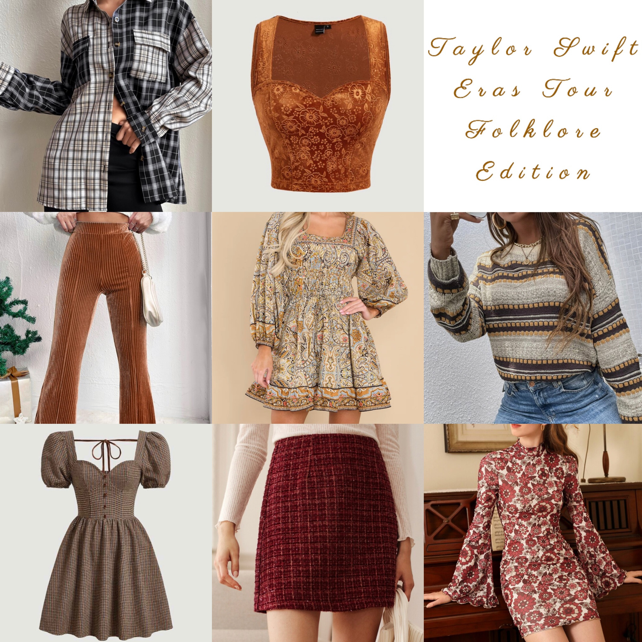 Taylor Swift Concert
Taylor Swift
Concert Outfit
Eras Tour
Folklore
Era
Concert
Music
Dress
Sweater
Tweed
Skirt
Pants
Flannel
Vintage
Woodsy
Festival
Outfit
Outfits
Cardigan
Mirror hall
August
Betty
Invisible String


#LTKstyletip #LTKFestival #LTKtravel