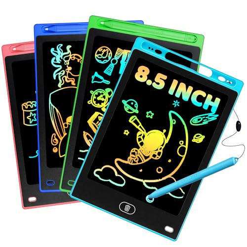 Christmas Gift Stocking Stuffer 4 Pack LCD Writing Tablet for Kid, 8.5 Inch Doodle Writing Board Drawing Pad,Classroom Must Have Quiet Preschool Educational Learning Toy for Toddler Boy Age 3 4 5 6 | Amazon (US)