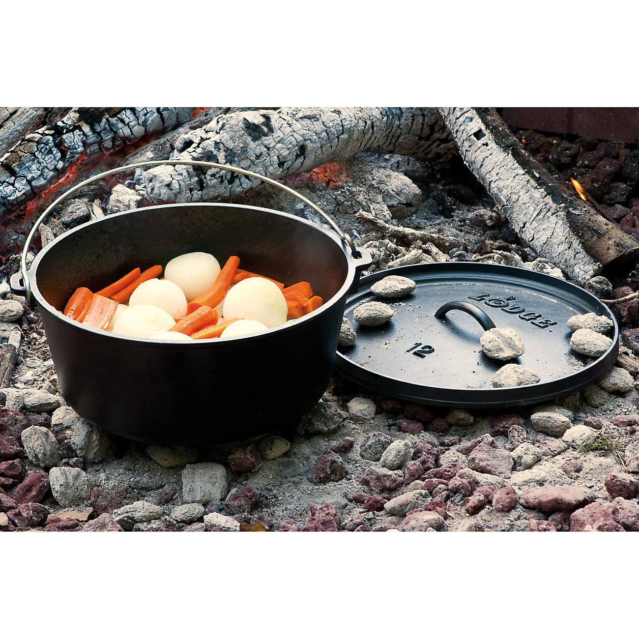 Lodge 8-Qt. Deep Camp Dutch Oven | Crate & Barrel | Crate & Barrel