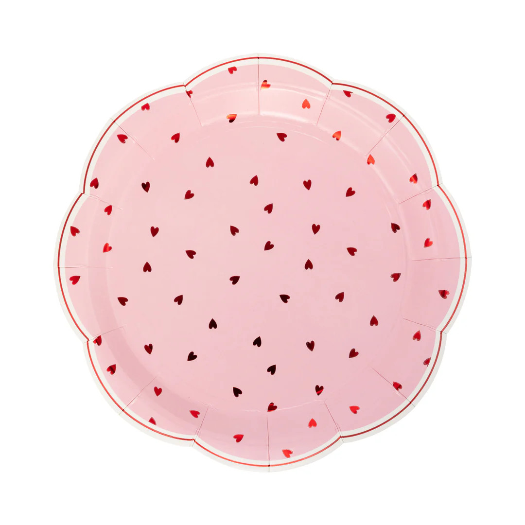 Scalloped Scattered Heart Plate | My Mind's Eye