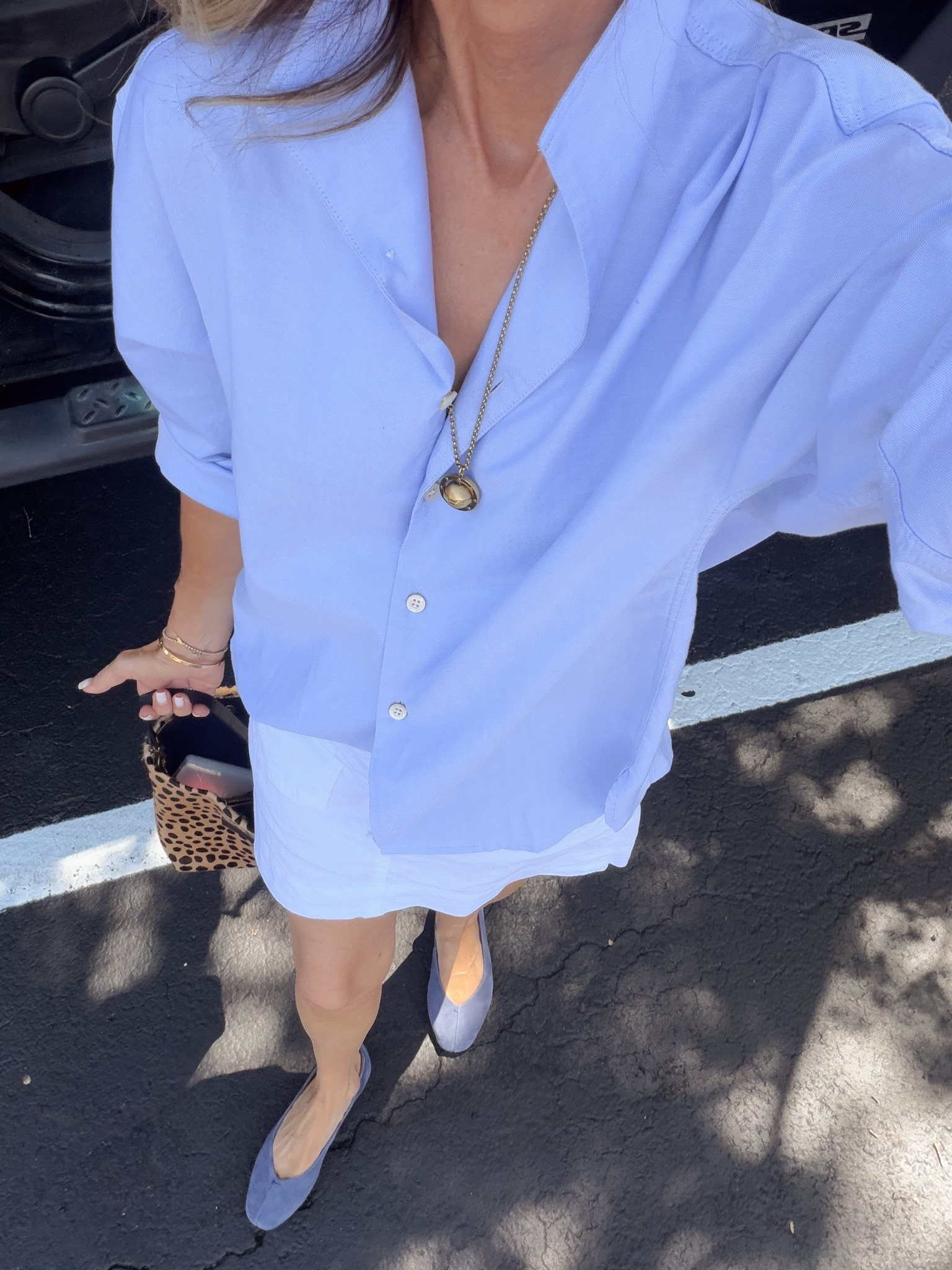A favorite skirt from @Frank & Eileen 
-flats TTS @Madewell