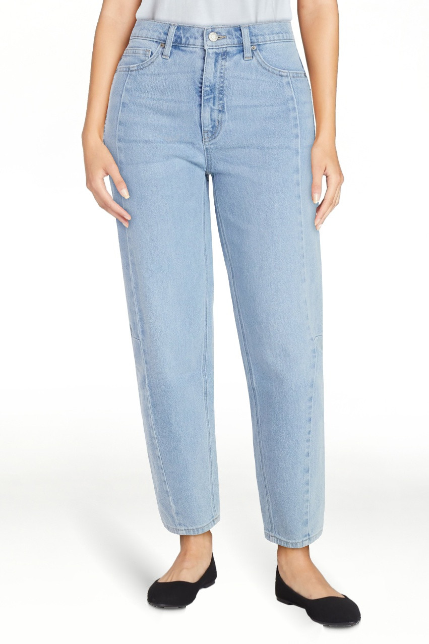 Time and Tru Women's High Rise Barrel Jeans, 28" Inseam, Sizes 0-20 | Walmart (US)