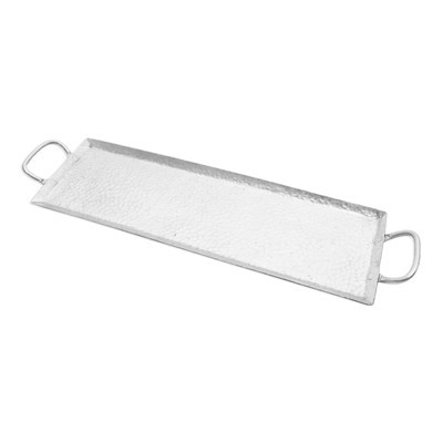 Hammered Rectangular Aluminum Tray from Bali | NOVICA