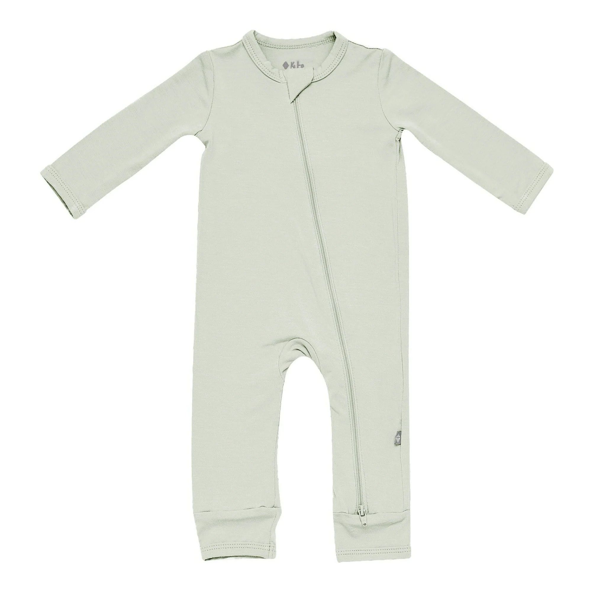 Zippered Romper in Aloe | Kyte BABY