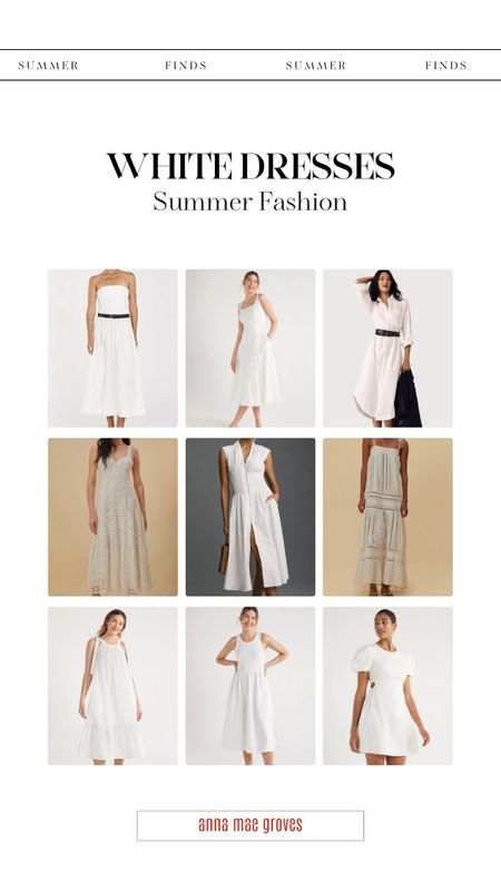 White Dresses for Summer - white is a go to color in summer. Here are some of my picks! 

#LTKSeasonal #LTKStyleTip #LTKOver40