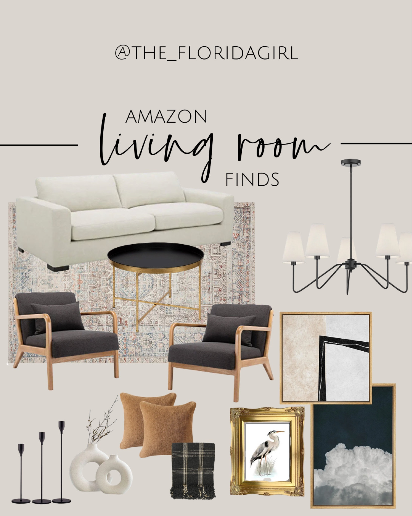 Amazon living room finds #amazon #livingroom #whitecouch #sidechairs #pillows #throwpillows #amazonfinds #amazonhome #homedecor #homefinds #homedecor #amazonprime #wallart #candles #arearug #neutralrugs #aestheticdecor #sherpa

#LTKFind #LTKhome #LTKunder100