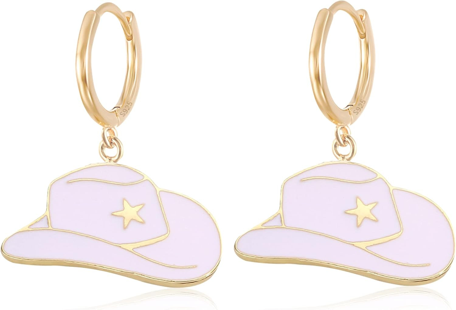 Western Enamel Cowgirl Cowgboy Boot Hat Drop Dangle Earrings Cute Dangling Girls Earrings Women C... | Amazon (US)
