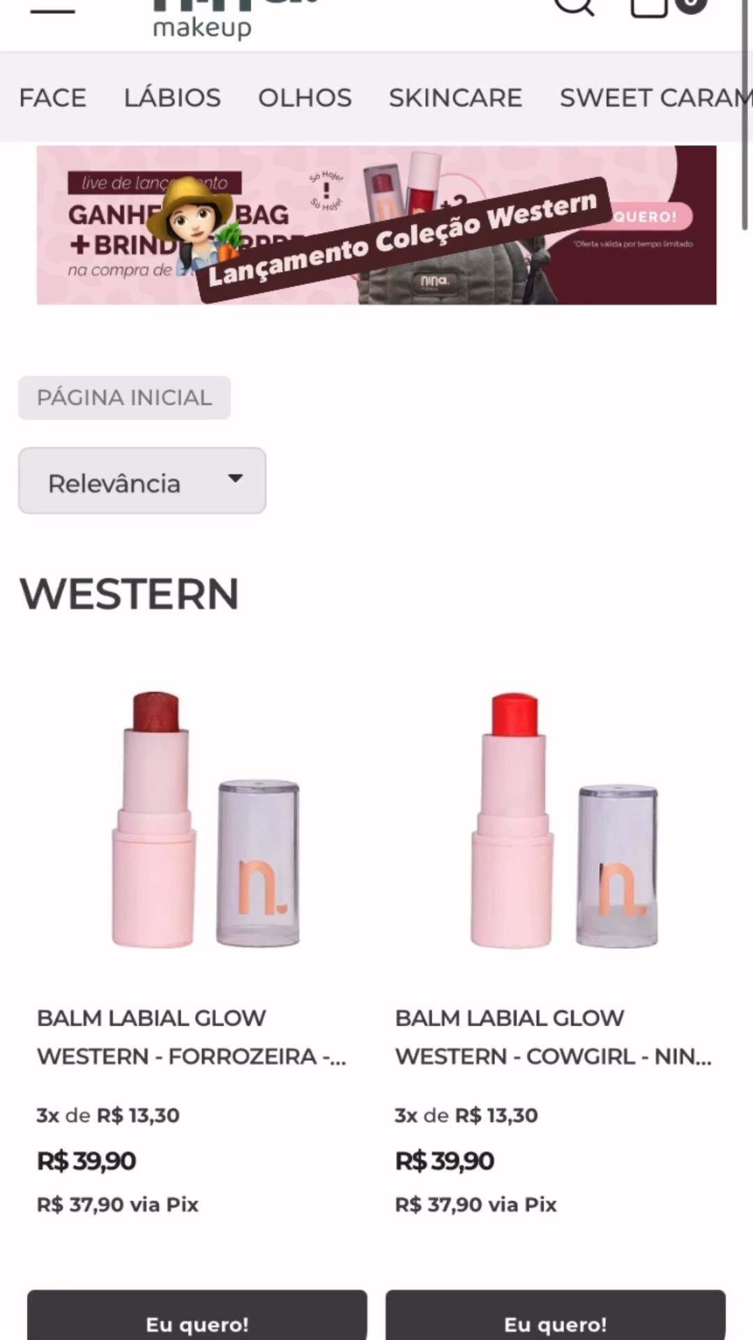 Tem brindes gentee no site da Nina Makeup! Lançamento Western 🤠

#LTKbeleza #LTKbrasil