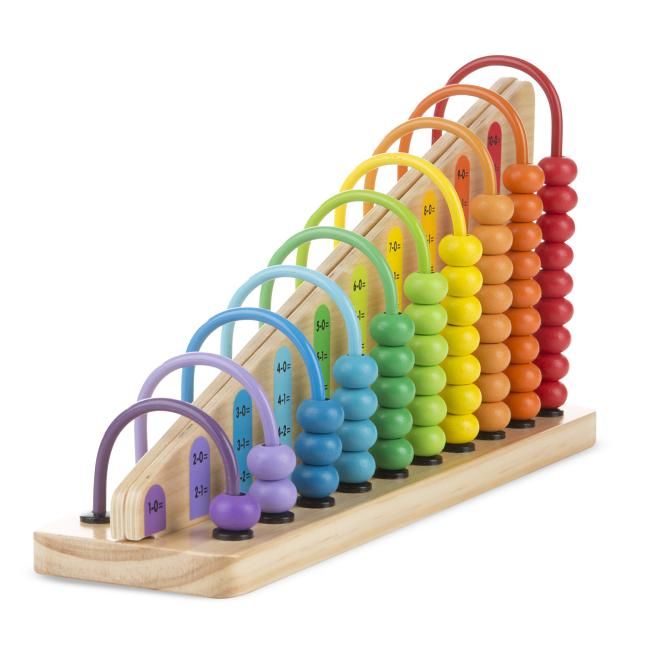 Melissa & Doug Add & Subtract Abacus, Educational Toy with 55 Colorful Beads and Sturdy Wooden Co... | Walmart (US)