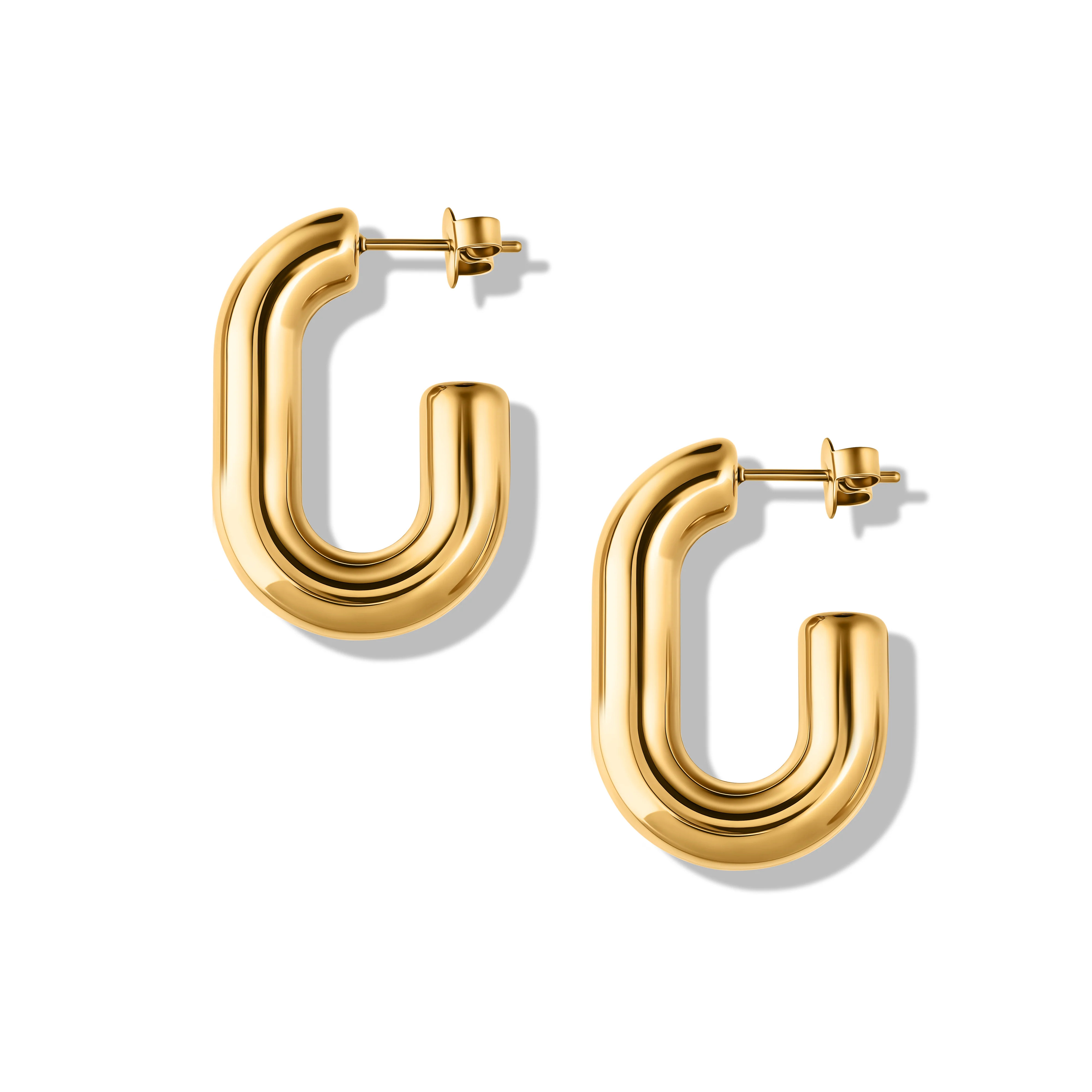 Link Hoops | Garnished in Gold
