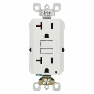 Leviton 20 Amp Self-Test SmartlockPro Slim GFCI Duplex Outlet, White (3-Pack) M22-GFNT2-03W - The... | The Home Depot