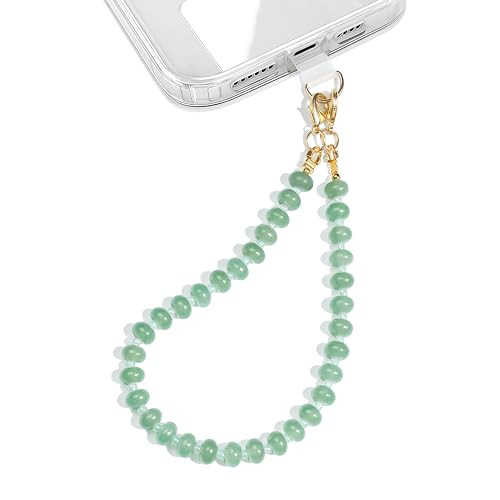 Natural Stone Beaded Phone Wrist Strap for Women \u2013 Detachable Chain Wristlet, Durable 304 St... | Amazon (US)