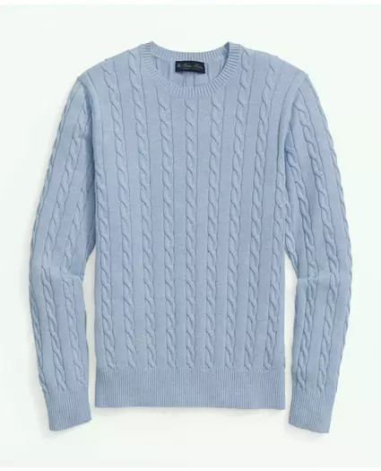 Supima® Cotton Cable Crewneck Sweater | Brooks Brothers