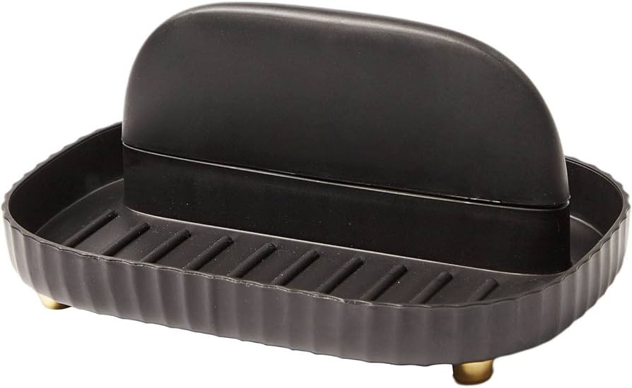 Spoon Rest for Stove Top, Lid Holder, Cooking Ladle/Spatula/Spoon Holder for Countertop, Black | Amazon (US)