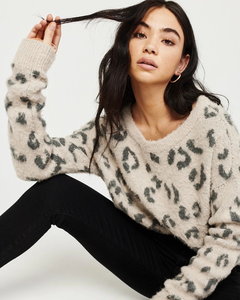 Brushed Leopard Sweater | Abercrombie & Fitch US & UK
