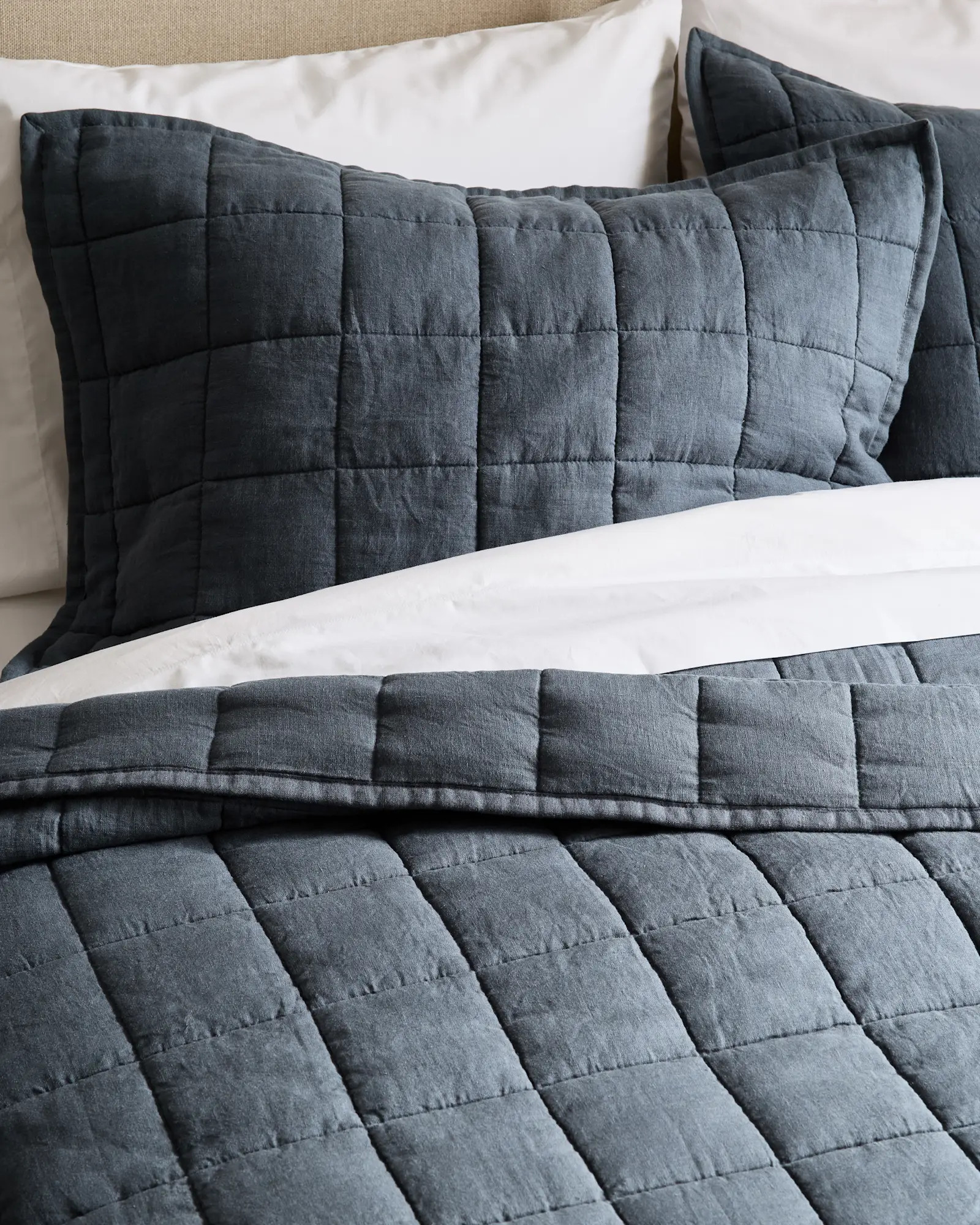 European Linen Box Quilt Set | Quince