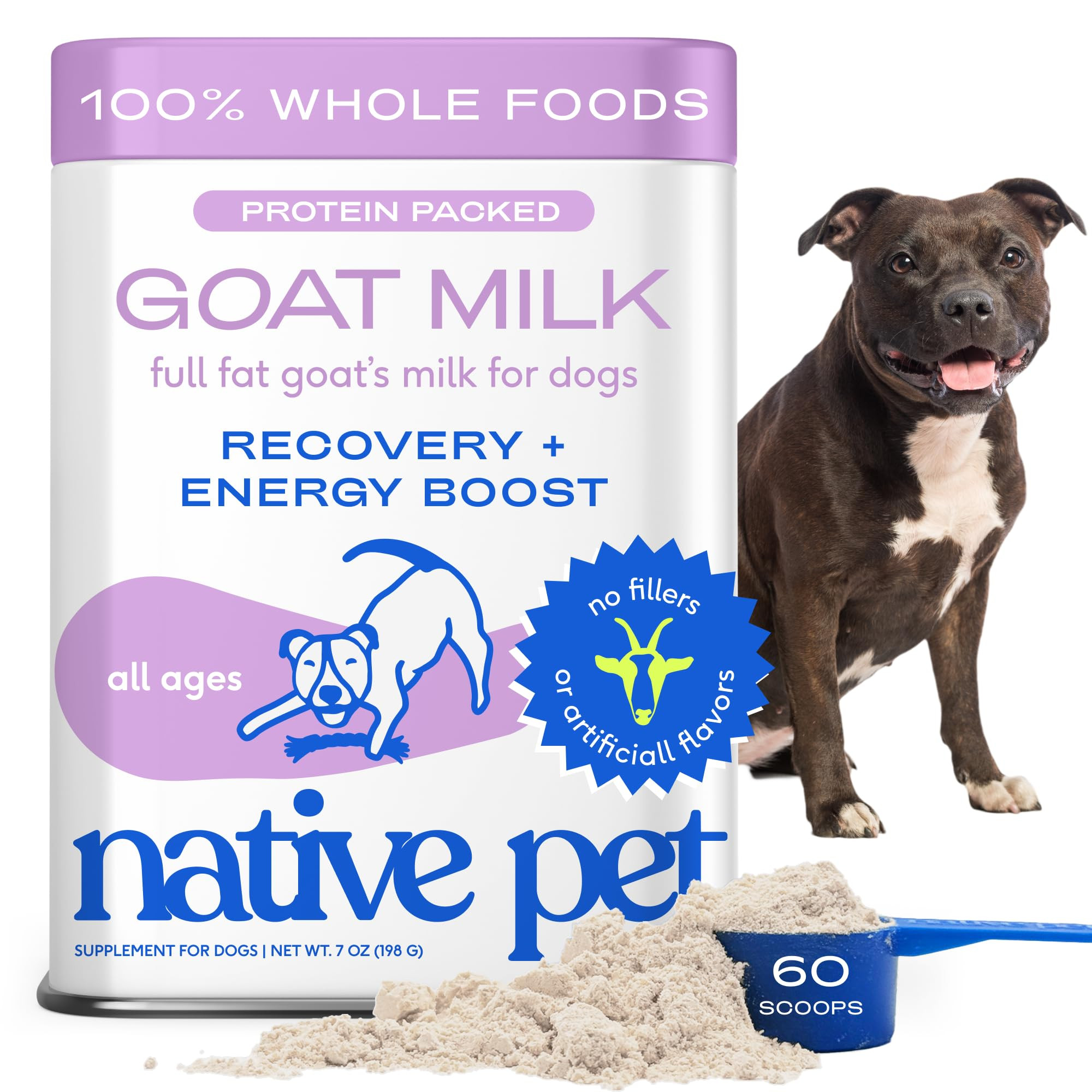 Native Pet Goat Milk for Dogs - Organic Goat Milk Powder for Dogs and Cats - Puppy Formula Dairy ... | Amazon (US)