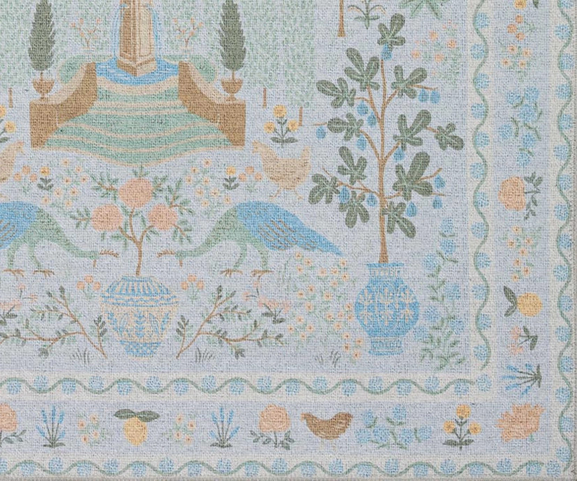 Menagerie Camont Light Blue Power-Loomed Rug | Rifle Paper Co.
