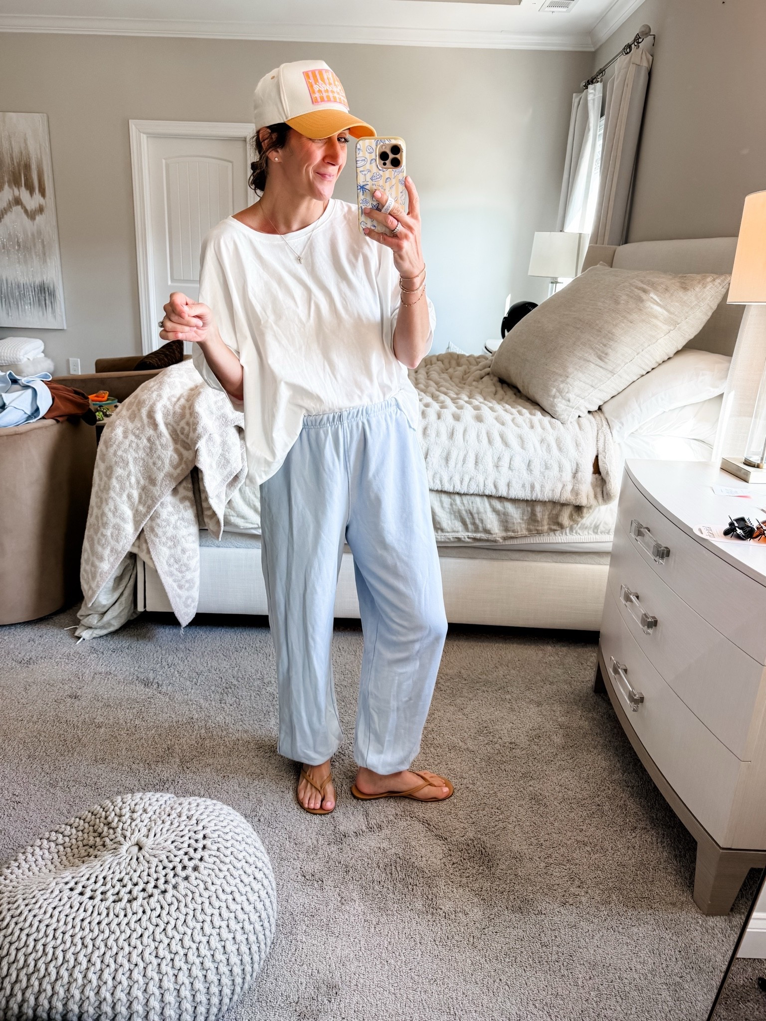 Tee is 25% off on Amazon & comes in tons of colors. Under $15. Wearing a small-oversized fit
Joggers are target. Oversized with pockets and cinched ankles

Accessories also linked!

Tee | oversized | joggers | sweatpants | flip flops | loopy phone case | casual | comfy | hat | cross necklace | electric picks | target | amazon | travel

#LTKmomlife #LTKootd #LTKActive