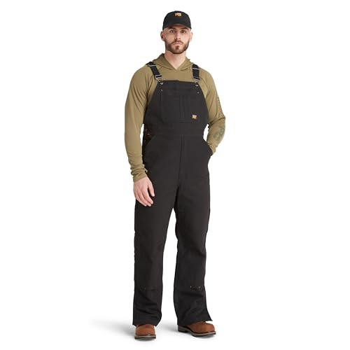Timberland PRO Men's Gritman Original Fit Insulated Bib Overalls, Black, Large Regular | Amazon (US)