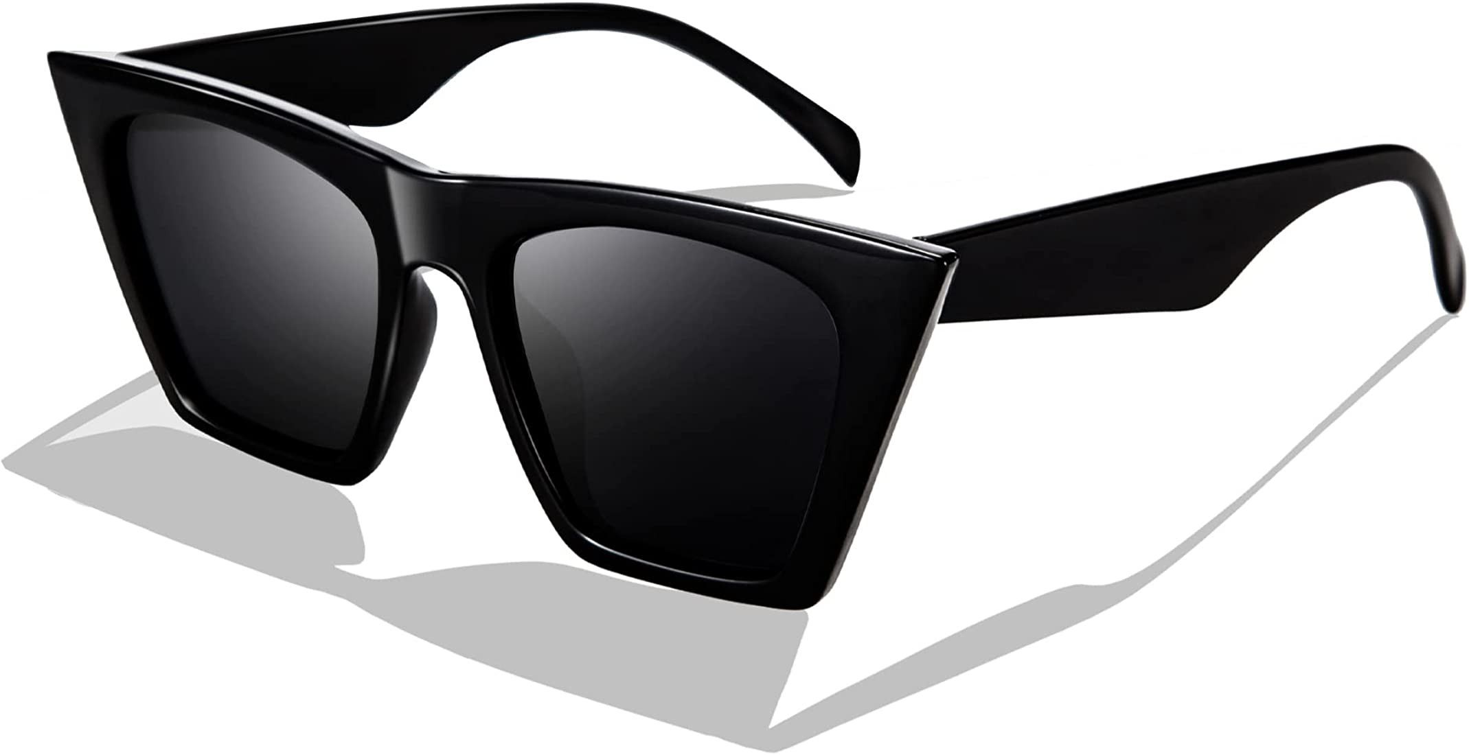 Amazon.com: FEISEDY Vintage Square Cat Eye Sunglasses Women Trendy Cateye Sunglasses B2473 : Clot... | Amazon (US)