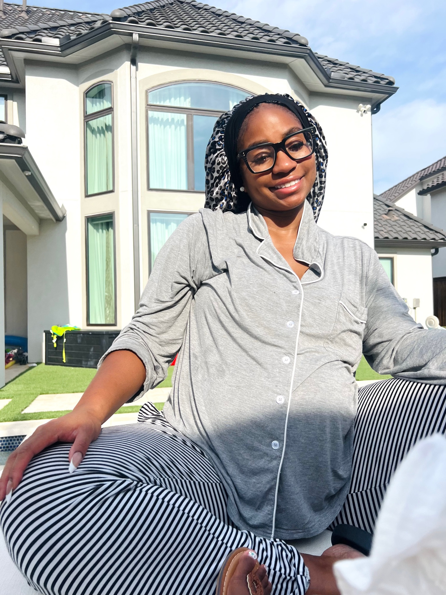 Chaotic morning as we can see from the mismatch pajamas but we are comfy! Top is Cozy Earth, bottoms are Soma! Soma bottoms are on sale! 

#LTKbump #LTKhome #LTKGiftGuide