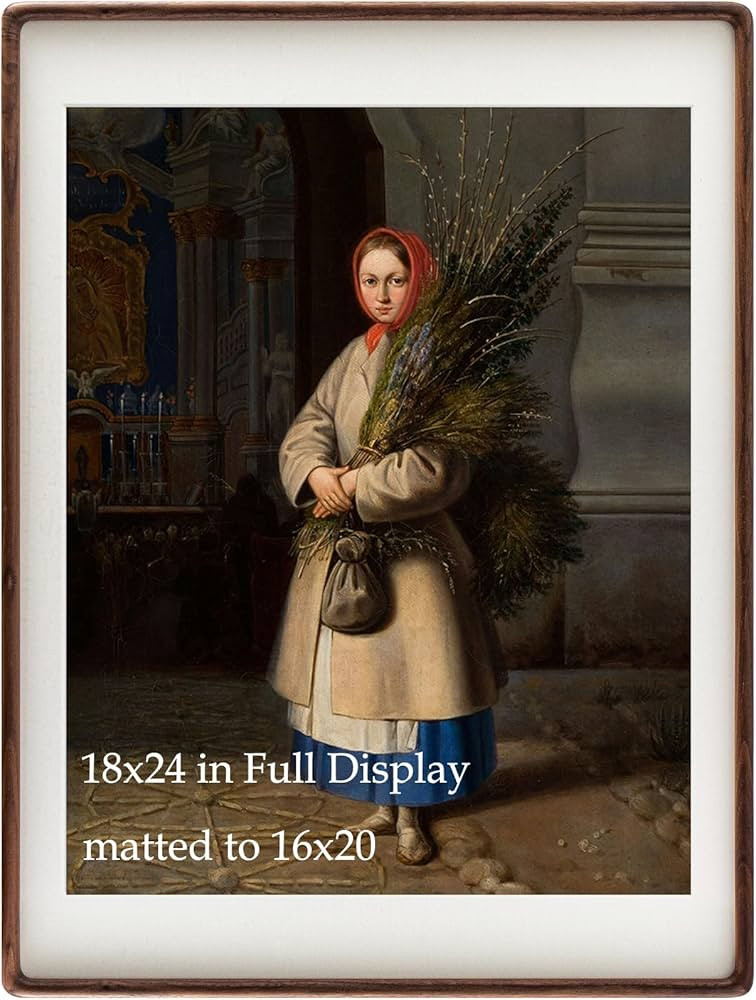 Recuerdos 18x24 Picture Frame in Natural Walnut Wood, Rectangular 18x24 Frame with 16x20 Mat for ... | Amazon (US)