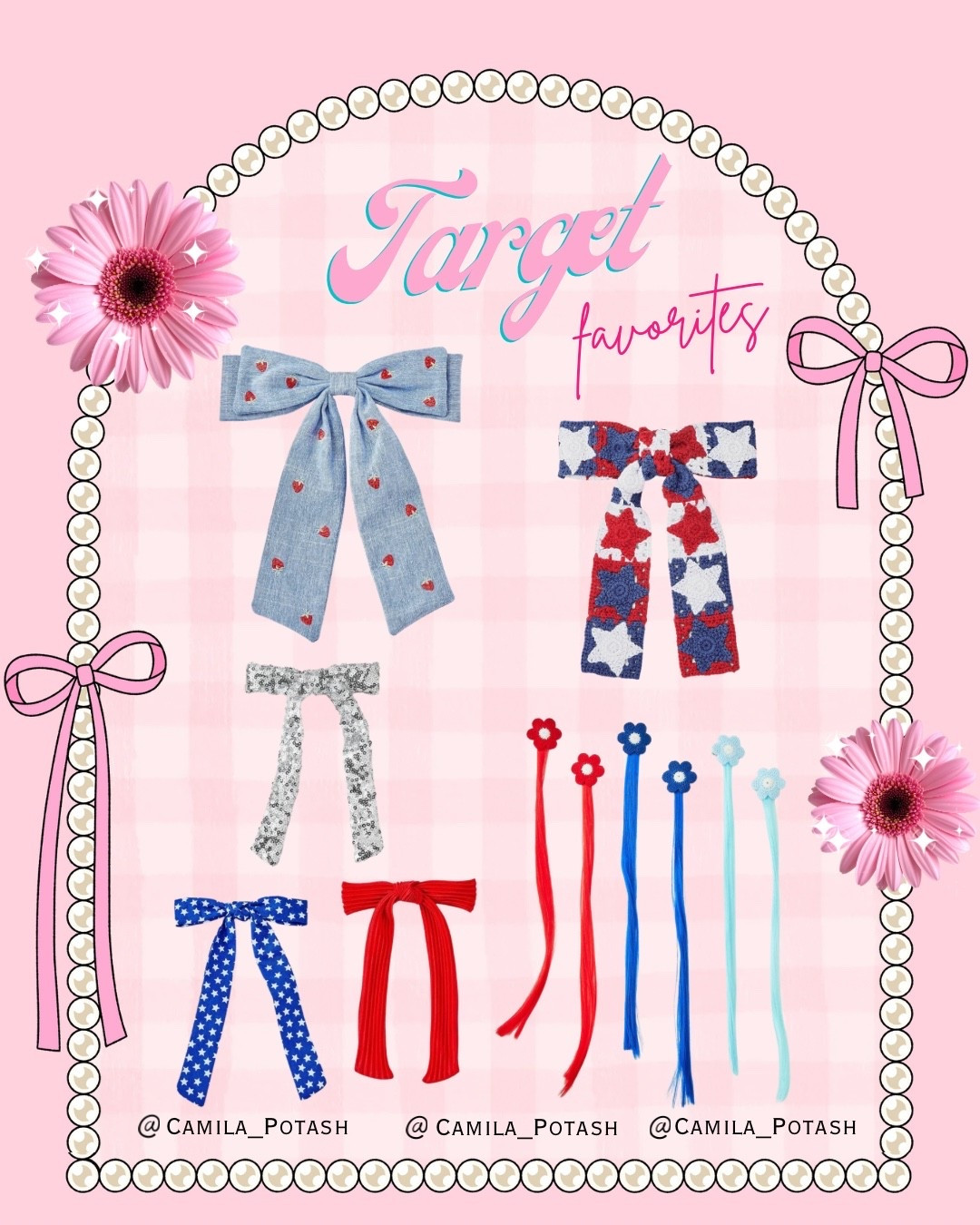 Okay but the patriotic bow accessories this year are actually TOO cute 🇺🇸🎀 I’m fully in my girly Americana era and these bows are perfect for adding a fun pop to summer outfits, Fourth of July looks, beach days, BBQs, concerts, and fireworks nights ❤️💙

The denim bow with tiny hearts has my whole heart, and I love mixing these with casual outfits, ponytails, braids, trucker hats, and even swimsuit coverups for that effortless summer aesthetic ✨

Everything is linked on my LTK 🤍 Which bow would you wear first?

#TargetFinds #BowTrend #AmericanaStyle #PatrioticAccessories #FourthOfJulyOutfit #HairBowTrend #SummerAccessories #LTKFashion #TargetStyle #RedWhiteAndBlue #CuteAccessories #GirlyStyle #PatrioticFashion #SummerOOTD #CasualStyle #FestivalStyle #AffordableFashion #CoquetteStyle #FashionFinds #SummerAesthetic

patriotic hair bows, Americana accessories, Fourth of July outfit accessories, coquette bow trend, cute summer hair accessories, patriotic fashion accessories, denim bow clip, red white and blue aesthetic, girly summer style, trendy hair bows, summer festival accessories, Target fashion finds, casual cute outfits, patriotic outfit inspiration, LTK accessory finds

#LTKootd #LTKfitnessgoals #LTKvlog