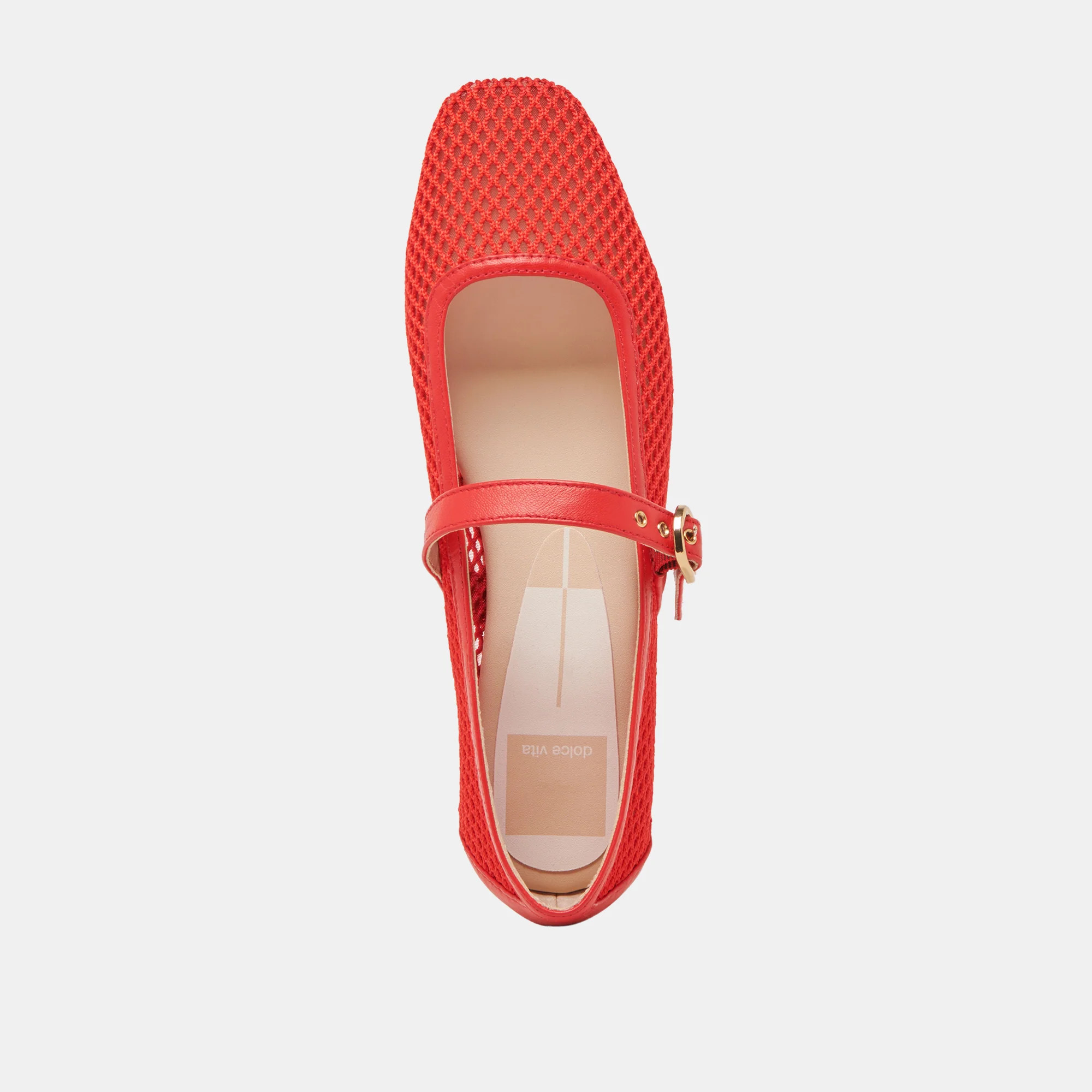 RODNI MESH BALLET FLATS CHILI WOVEN MESH | DolceVita.com
