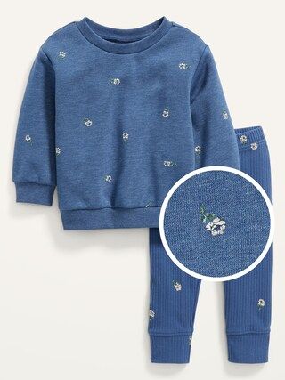 Sweatshirt &#x26; Rib-Knit Leggings 2-Piece Set for Baby | Old Navy (US)