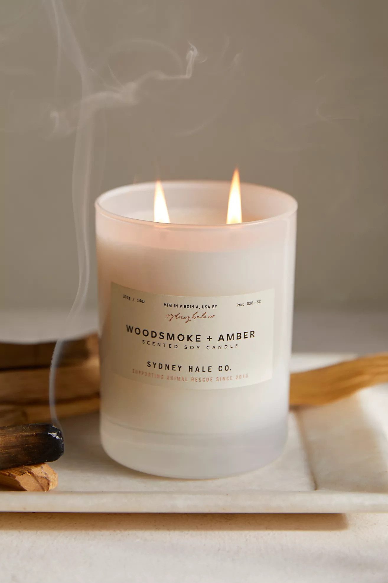 Sydney Hale Candle, Woodsmoke + Amber | Anthropologie (US)