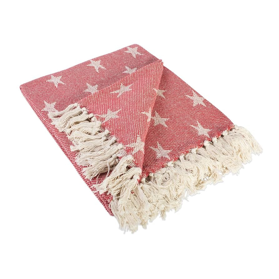 DII 4TH of July Patriotic Throw Blanket with Decorative Tassles, Use for Chair, Couch, Bed, Picni... | Amazon (US)