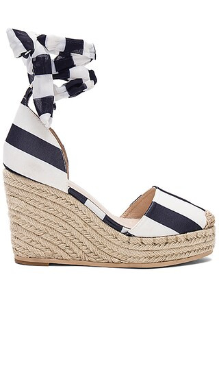 RAYE Dahlia Wedge in Navy Stripe | Revolve Clothing