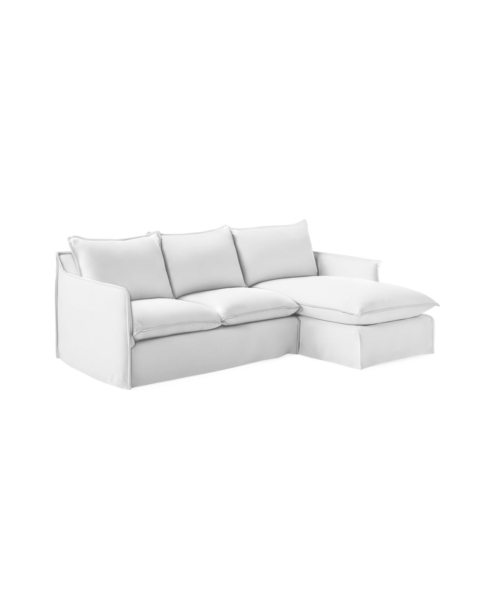 Sundial Outdoor Slipcovered Chaise Sectional - Right-Facing | Serena and Lily