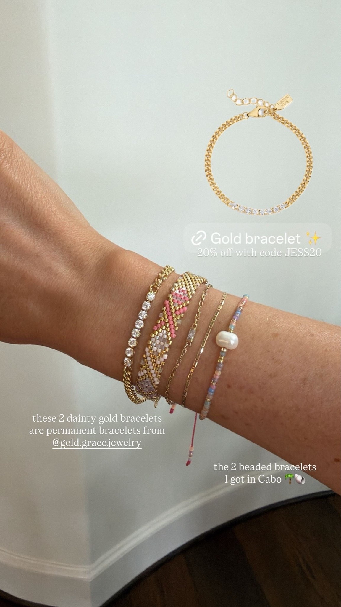 bracelet stack, gold jewelry, electric picks, summer bracelet stack, gifts for her 

electric picks code: JESS20

#LTKootd #LTKSaleAlert #LTKgrwm