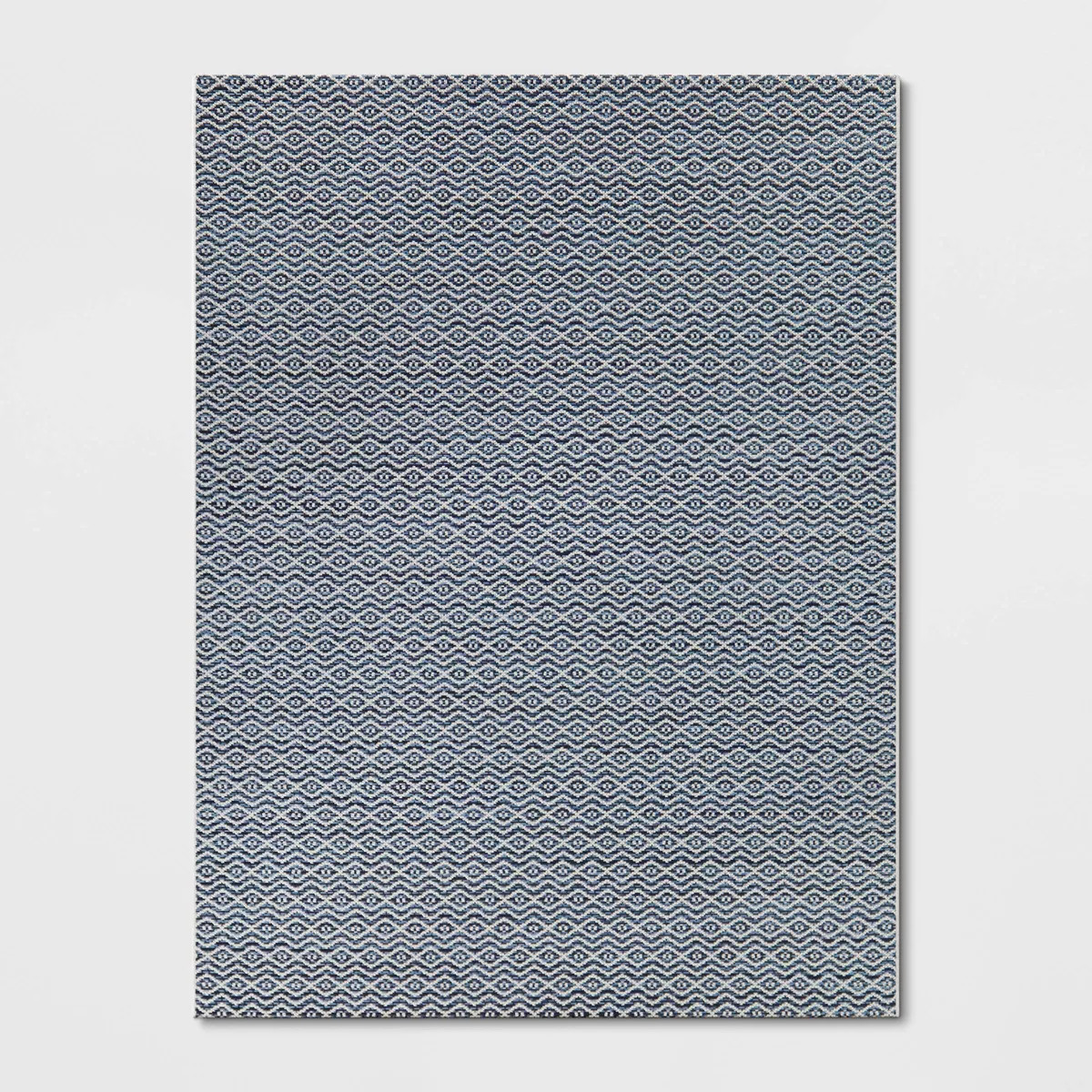 7'10"x10' Prisma Diamond Rectangular Woven Indoor Outdoor Area Rug Navy - Threshold™: UV & Mold... | Target