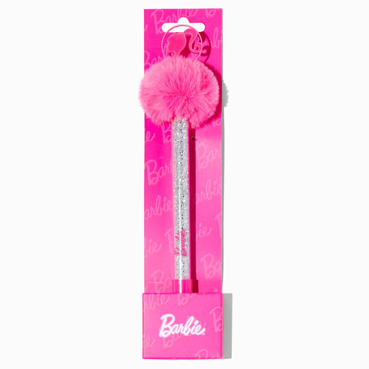Barbie™ Silver & Pink Pom Pen | Claire's (US)