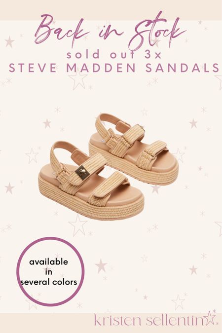 BACK IN STOCK Steve Madden viral summer sandals.  I got an 8.5, my usual size and they fit great. 

#sandals #stevemadden #summer #summer2024 #backinstock #womensshoes

#LTKStyleTip #LTKFindsUnder100 #LTKShoeCrush