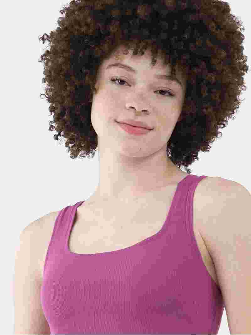 No Boundaries Women's Cotton Blend Ribbed Cropped Tank Top, Women’s | Walmart (US)