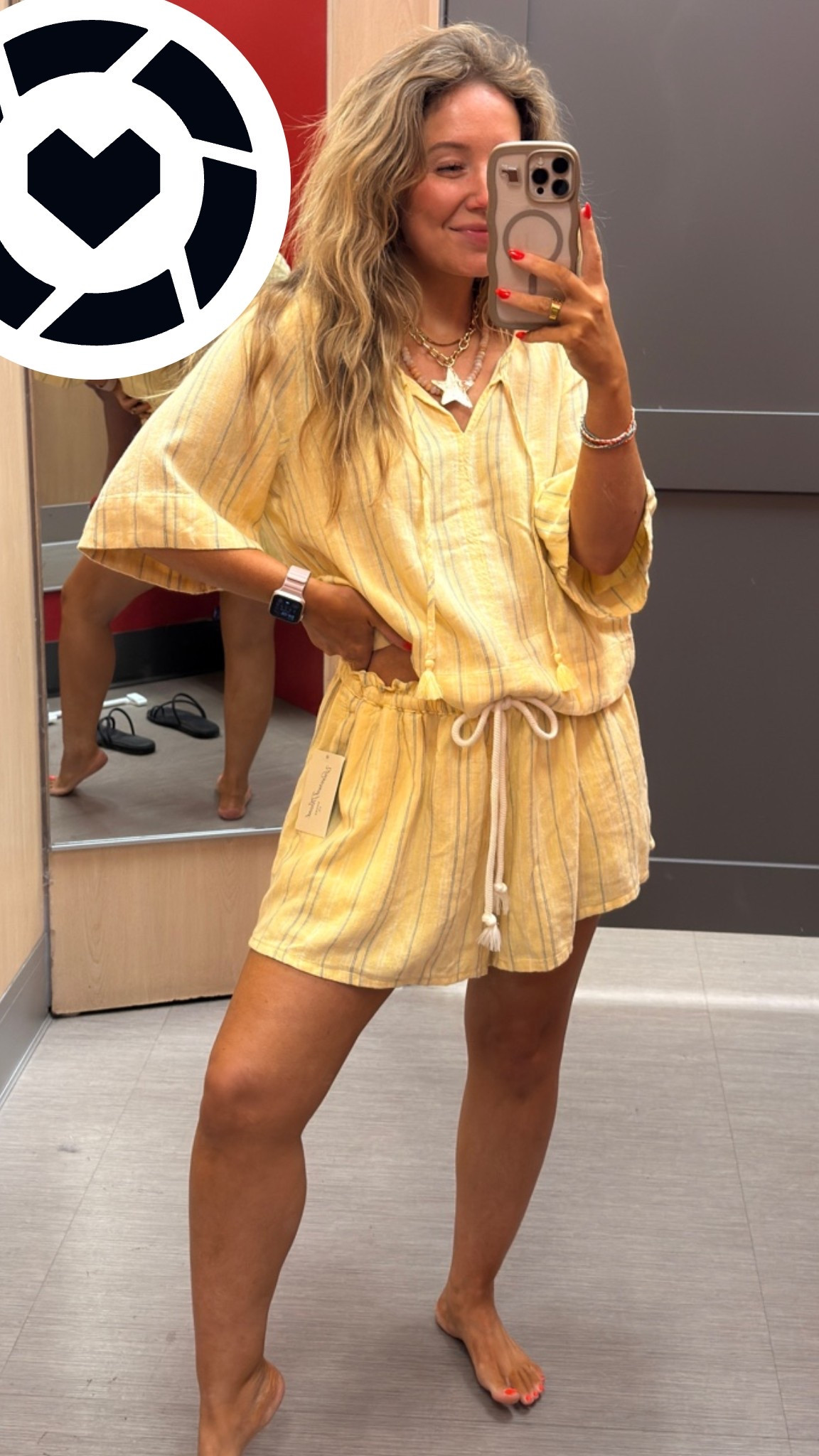 found this cute set while shopping in @Target last night! the perfect outfit for warm summer days I’m obsessed. wearing xs top and med bottoms! 

#ad #sponsored

#LTKootd